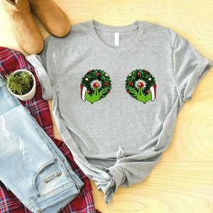 Christmas Shirt, Funny Christmas Shirt, Christmas Hand Boobs Shirt